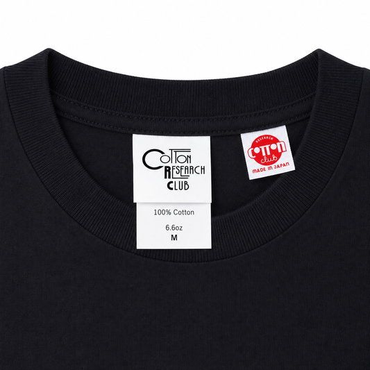 COTTON RESEARCH CLUB JPC-003 6.6oz L/S TUBULAR T-SHIRT – BLACK