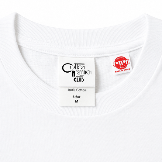 COTTON RESEARCH CLUB JPC-003 6.6oz L/S TUBULAR T-SHIRT – WHITE