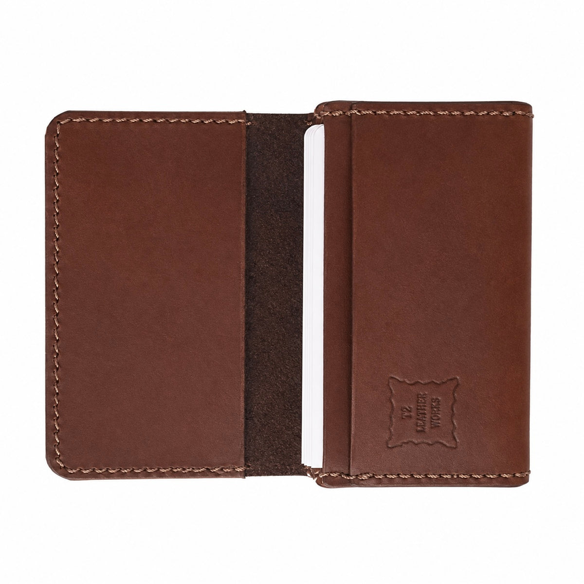 NON-TRE × T2 LEATHER WORKS CARD CASE – BROWN