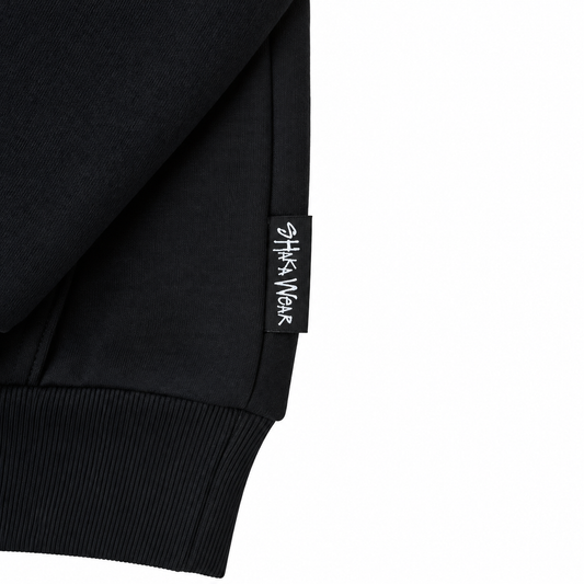 SHAKA WEAR GARMENT DYE DOUBLE LAYER REVERSIBLE HOODIE - BLACK