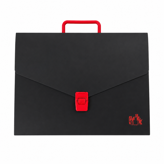 CARAN D’ACHE LOGO DOCUMENT CASE – BLACK / RED