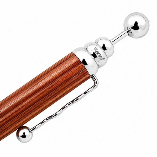 Jean Pierre Lepine ZIGZAG STRIPE BALLPOINT PEN - WOOD