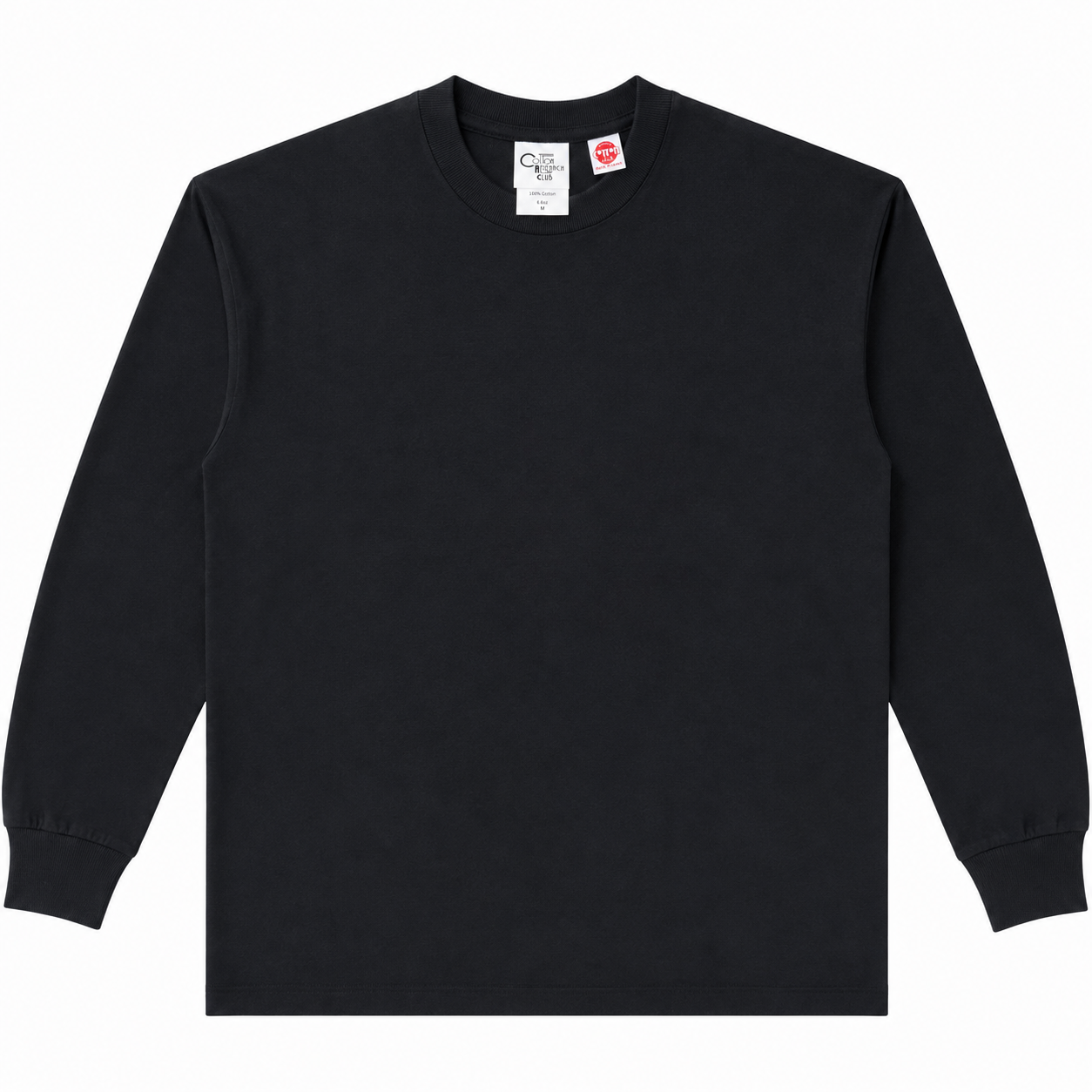 COTTON RESEARCH CLUB JPC-003 6.6oz L/S TUBULAR T-SHIRT – BLACK