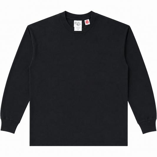 COTTON RESEARCH CLUB JPC-003 6.6oz L/S TUBULAR T-SHIRT – BLACK