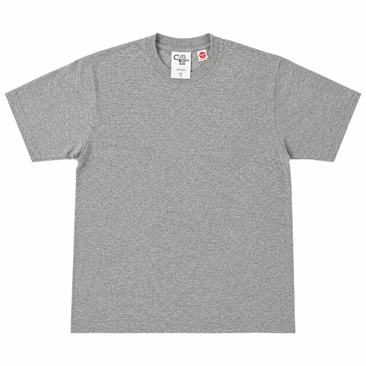 COTTON RESEARCH CLUB JPC-001 6.6oz S/S TUBULAR T-SHIRT – HEATHER GRAY