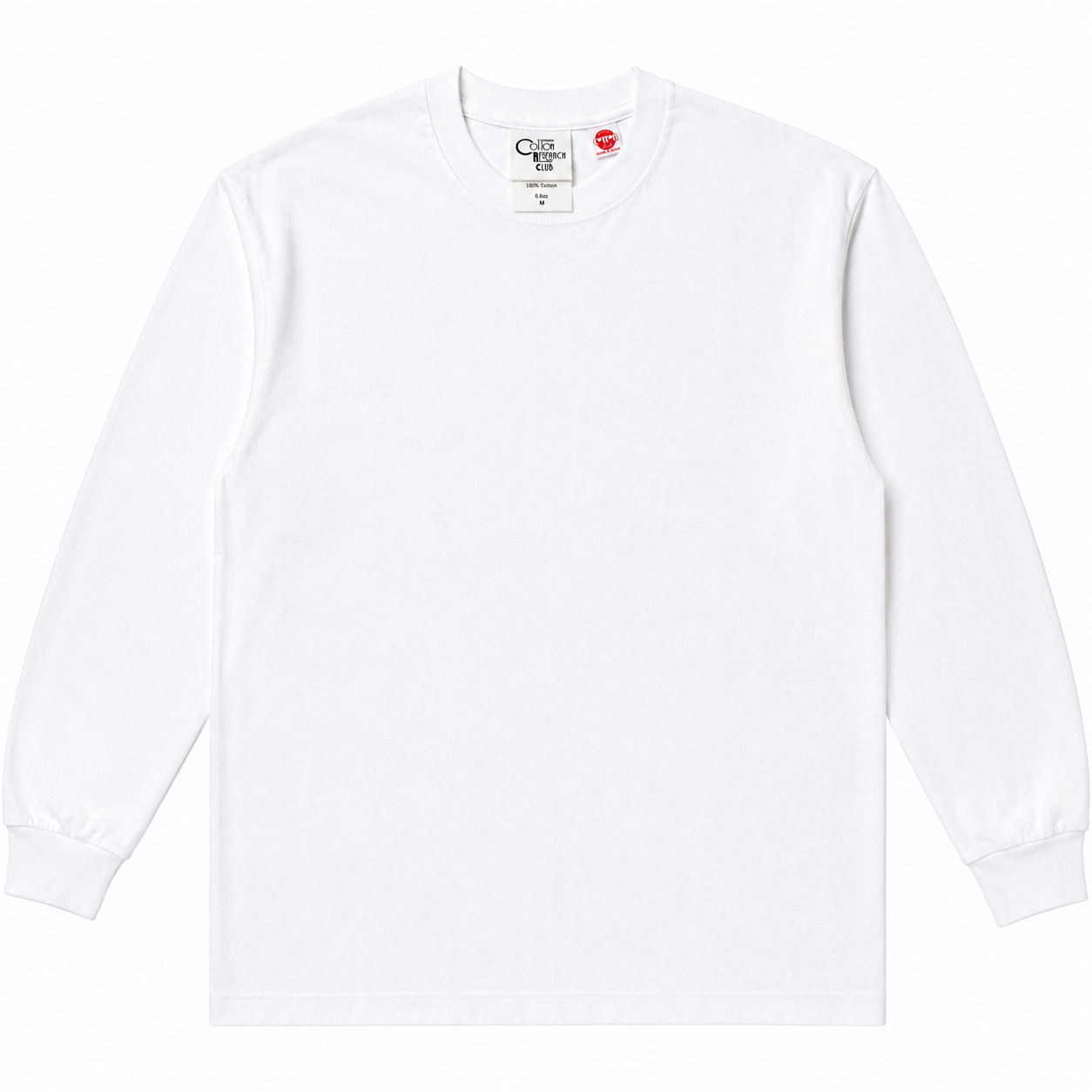 COTTON RESEARCH CLUB JPC-003 6.6oz L/S TUBULAR T-SHIRT – WHITE
