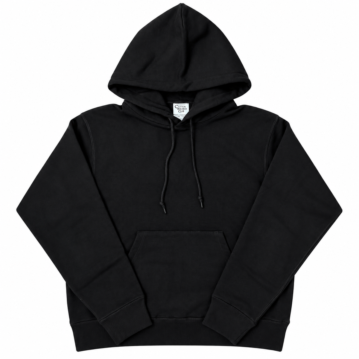 COTTON RESEARCH CLUB JPC-005 14oz LOOPWHEEL TERRY HOODIE – BLACK