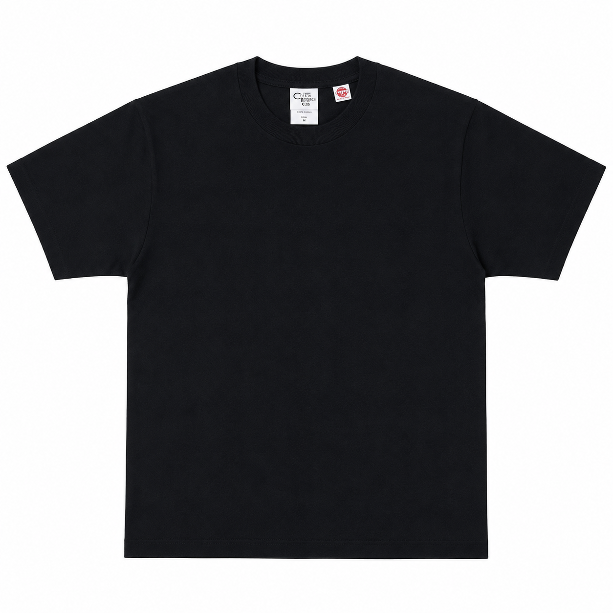 COTTON RESEARCH CLUB JPC-001 6.6oz S/S TUBULAR T-SHIRT – BLACK