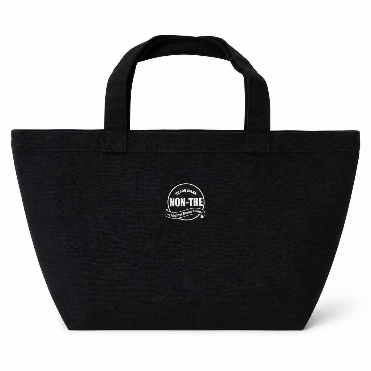 NON-TRE TRADE MARK LOGO WAPPEN BIG TOTE BAG - BLACK
