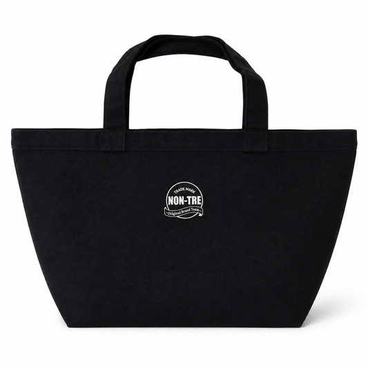 NON-TRE TRADE MARK LOGO WAPPEN BIG TOTE BAG - BLACK