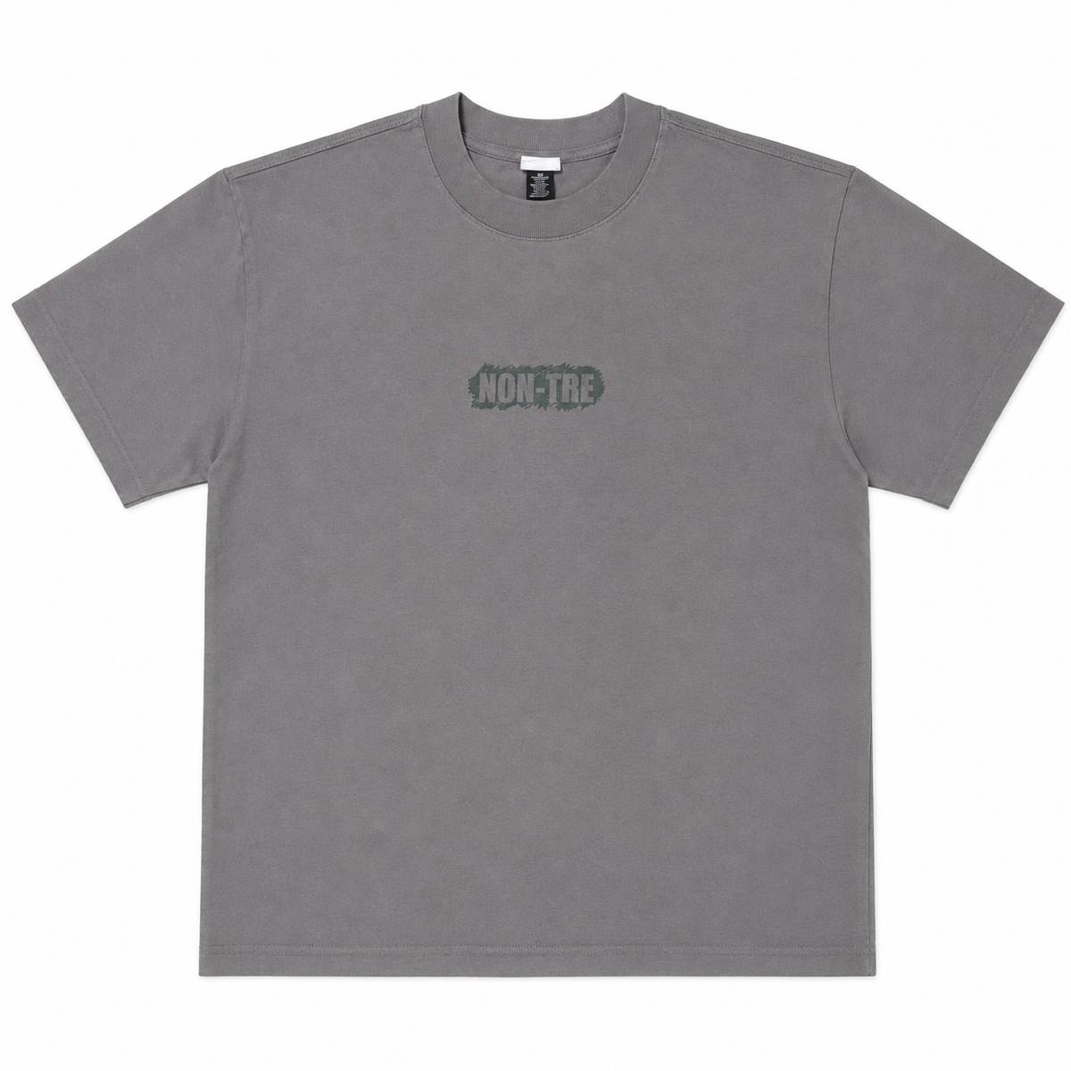 NON-TRE SCRATCH LOGO TEE - ASH