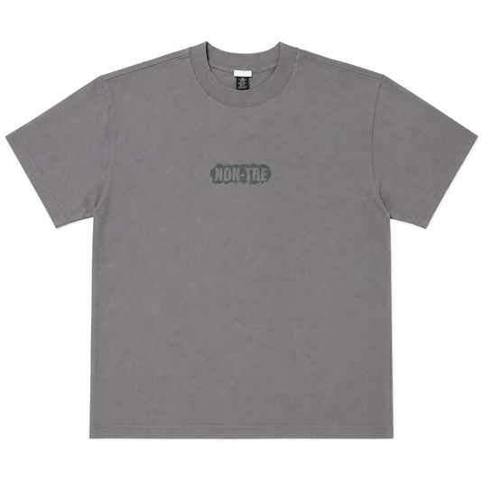 NON-TRE SCRATCH LOGO TEE - ASH