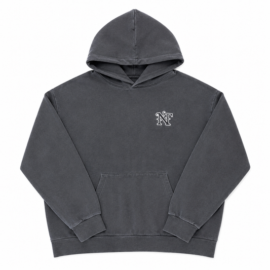 NON-TRE FAMILIA LOGO SWEAT HOODIE - ASH