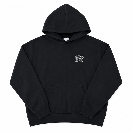 NON-TRE FAMILIA LOGO SWEAT HOODIE - BLACK