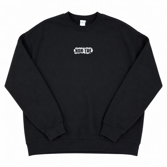 NON-TRE SCRATCH LOGO CREW SWEAT - BLACK