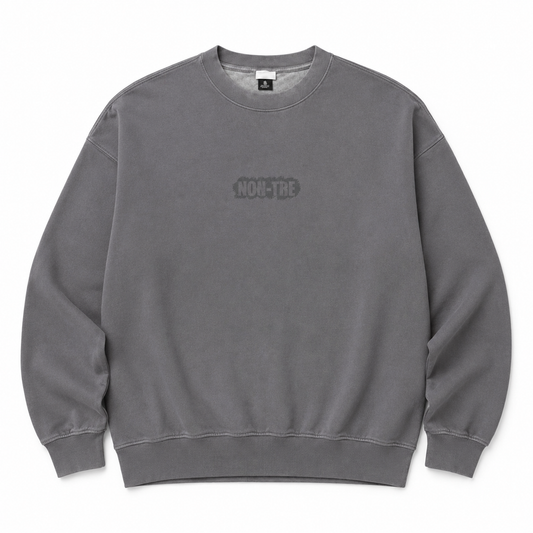 NON-TRE SCRATCH LOGO CREW SWEAT - ASH