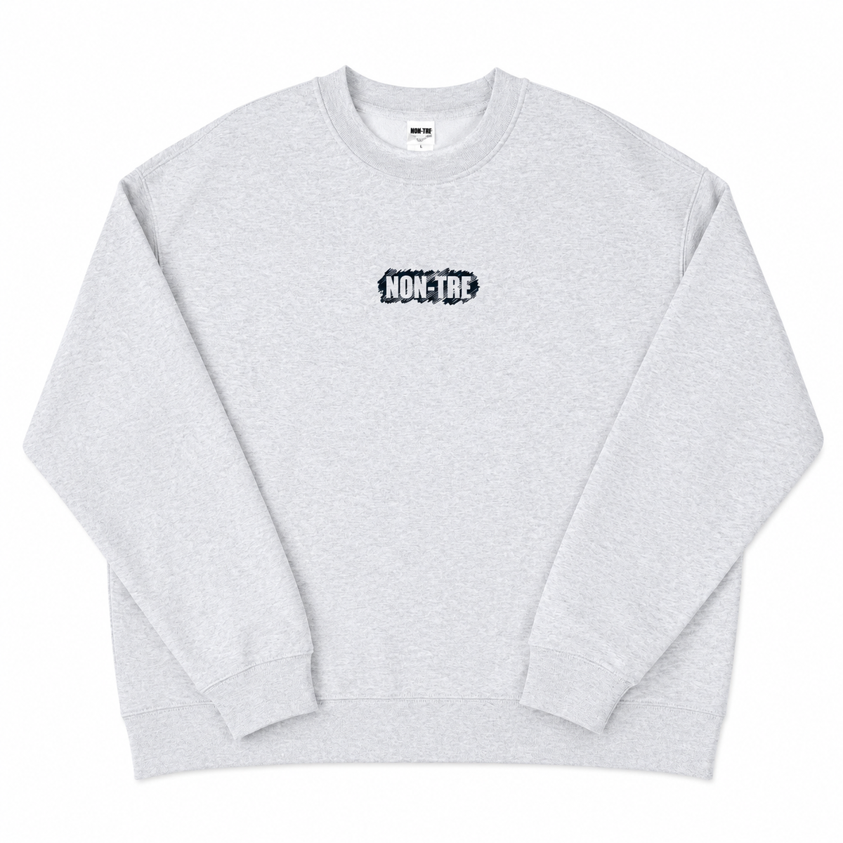 NON-TRE SCRATCH LOGO CREW SWEAT - GRAY