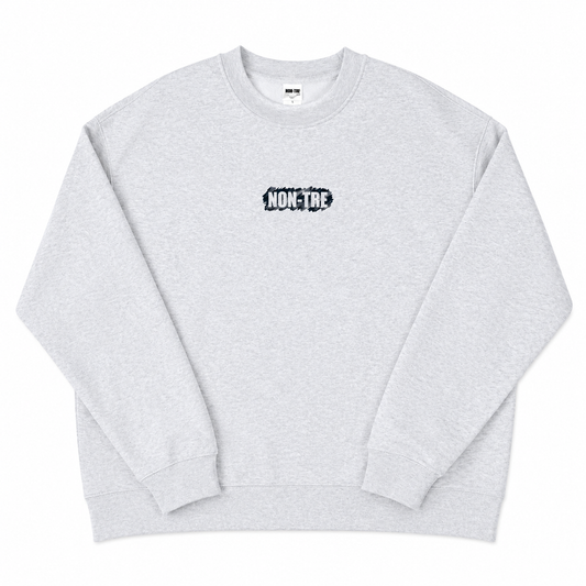 NON-TRE SCRATCH LOGO CREW SWEAT - GRAY