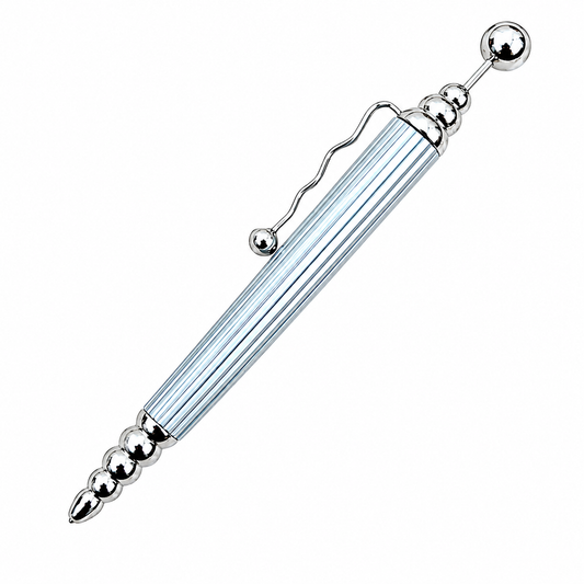 Jean Pierre Lepine ZIGZAG STRIPE BALLPOINT PEN - SILVER