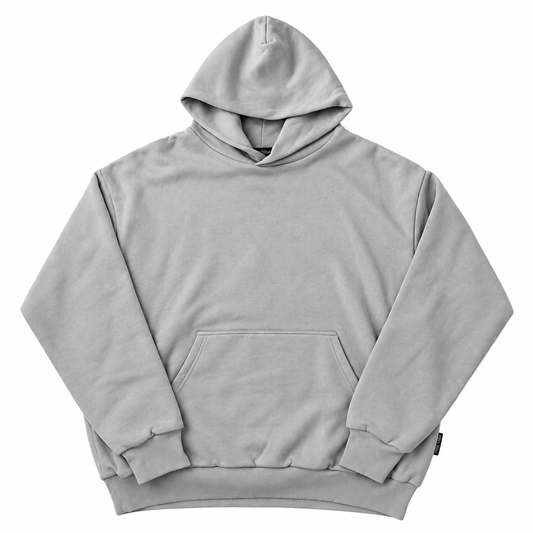 SHAKA WEAR GARMENT DYE DOUBLE LAYER REVERSIBLE HOODIE - FOG GREY