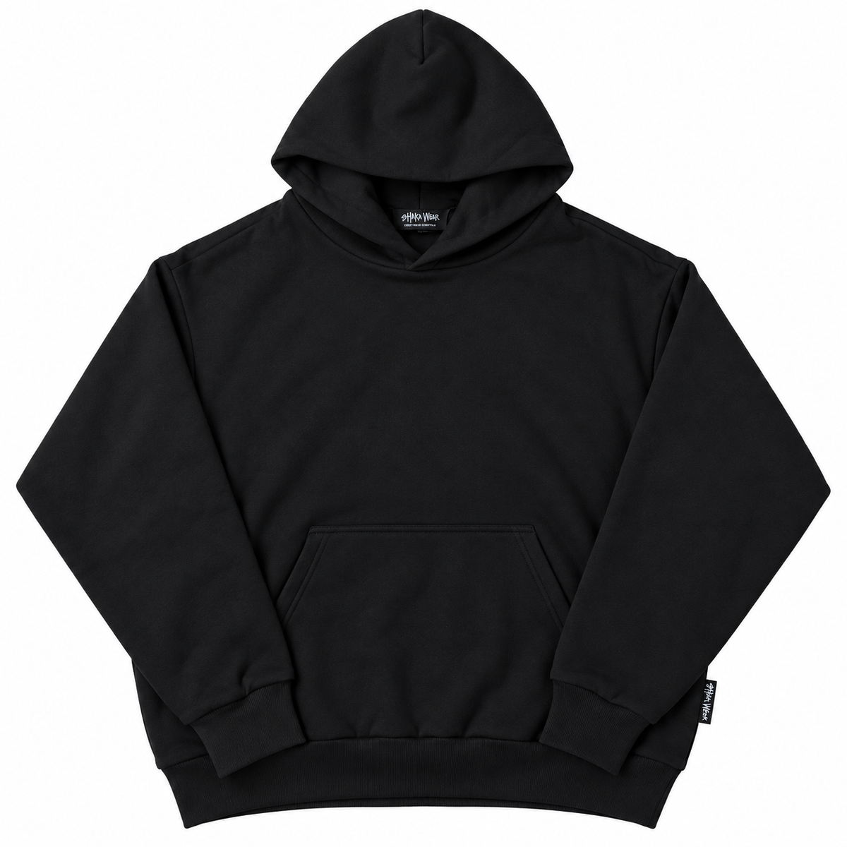 SHAKA WEAR GARMENT DYE DOUBLE LAYER REVERSIBLE HOODIE - BLACK