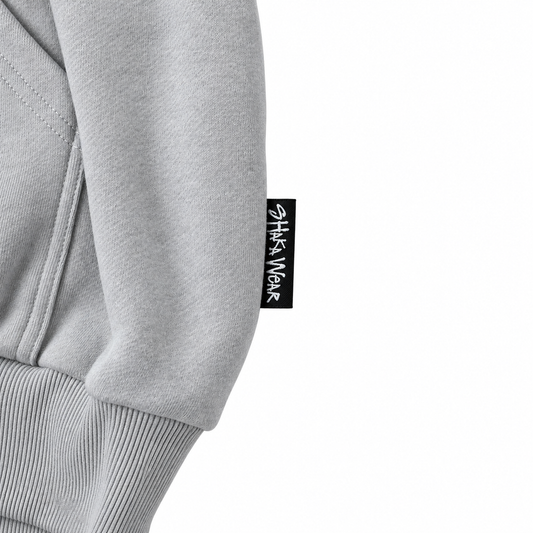 SHAKA WEAR GARMENT DYE DOUBLE LAYER REVERSIBLE HOODIE - FOG GREY