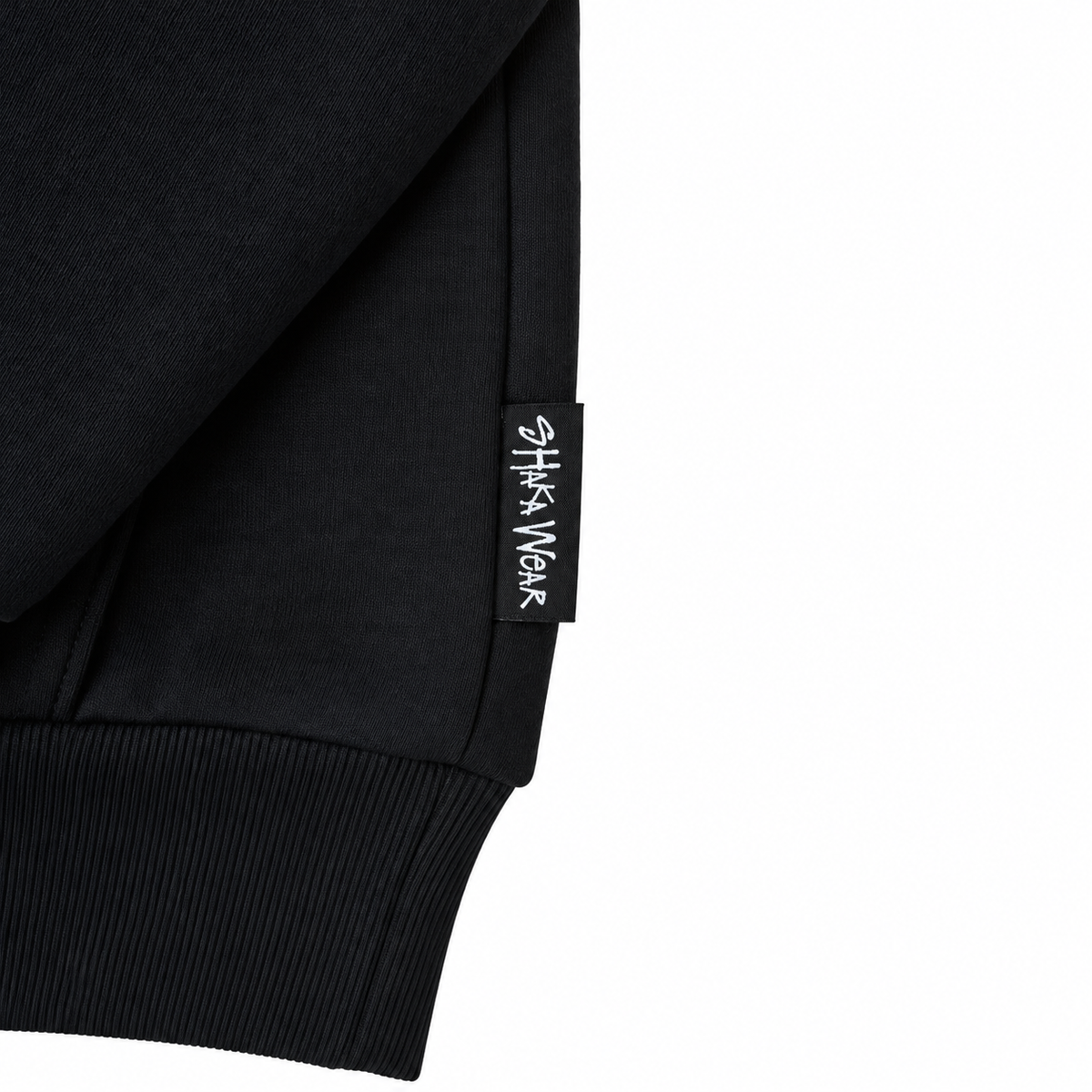 SHAKA WEAR GARMENT DYE DOUBLE LAYER REVERSIBLE HOODIE - BLACK