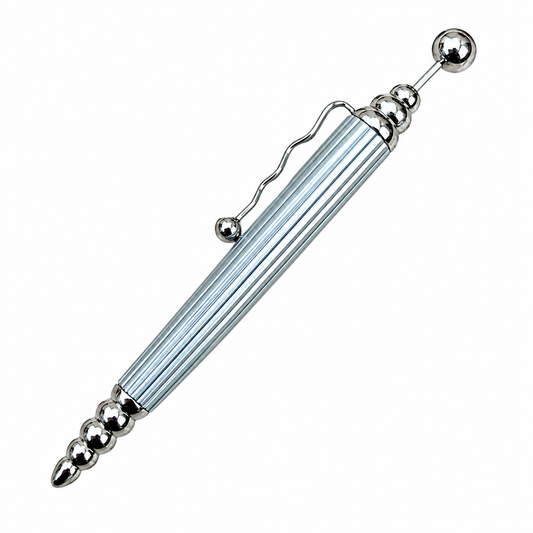 Jean Pierre Lepine ZIGZAG STRIPE BALLPOINT PEN - SILVER